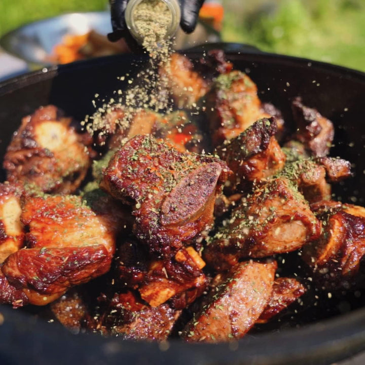 Kazan Topf aus Gusseisen mit Deckel, für Utschak geeignet, Outdoorküche Gulasch Kanone Kasan 6 Liter