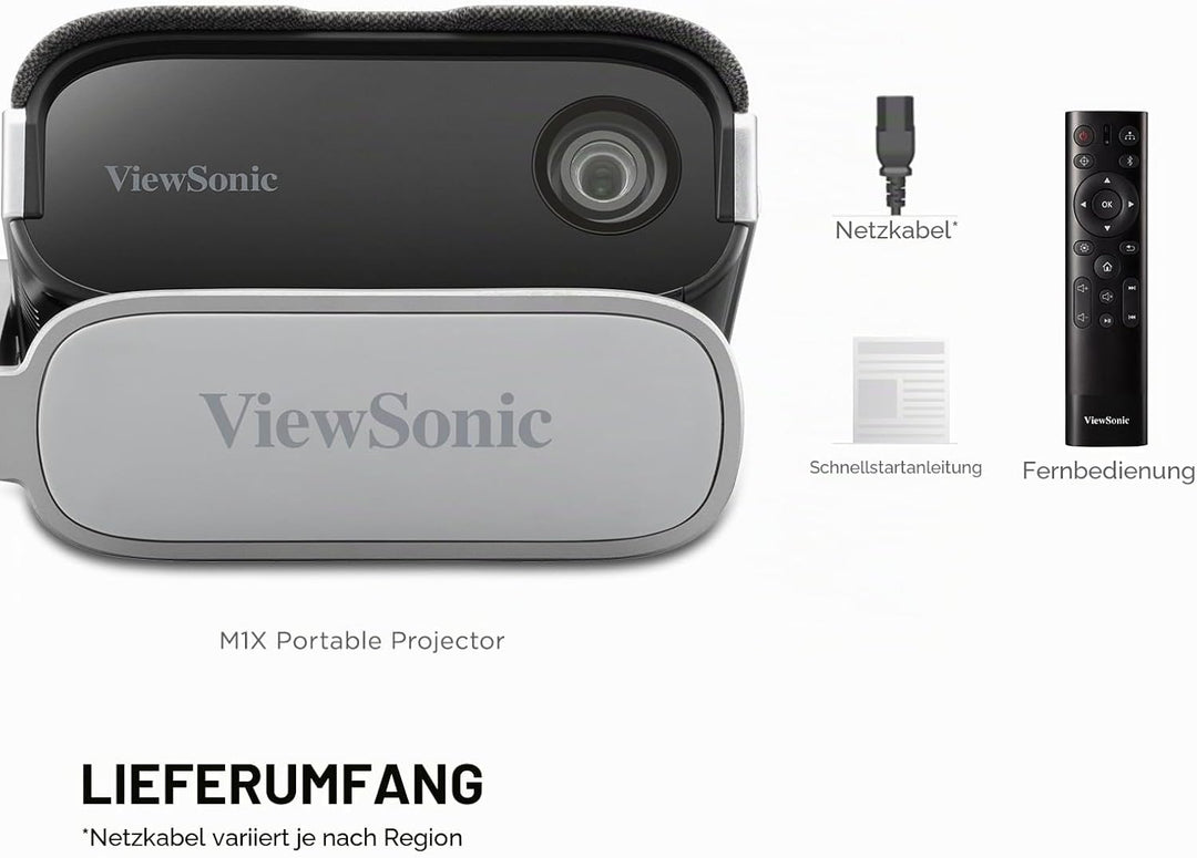 ViewSonic M1X Smart Beamer, 1080p Full HD, Portable Beamer for Outdoor/Home Cinema, Support Tablet/L