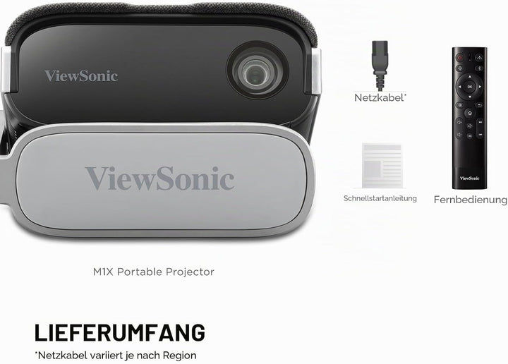 ViewSonic M1X Smart Beamer, 1080p Full HD, Portable Beamer for Outdoor/Home Cinema, Support Tablet/L