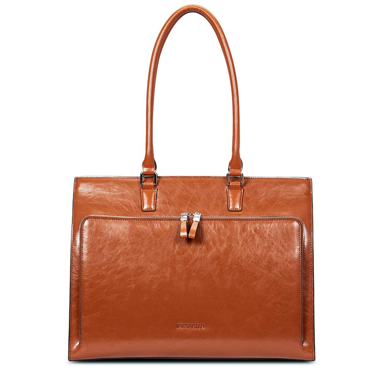 BOSTANTEN Leder Aktentaschen Damen 15.6 Zoll Laptoptaschen Frauen Businesstasche Schultertasche mit
