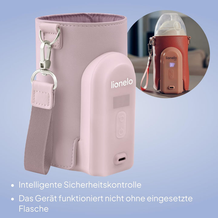 LIONELO Thermup Go Evo Tragbarer Babyflaschenwärmer, hält Flüssigkeiten warm, 5 Betriebstemperaturen