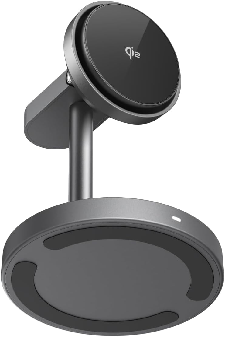 EcoFlow 3 in 1 Qi2 Magsafe Apple Ladestation mit Verstellbarer Ständer, Kabellose iPhone Ladestation