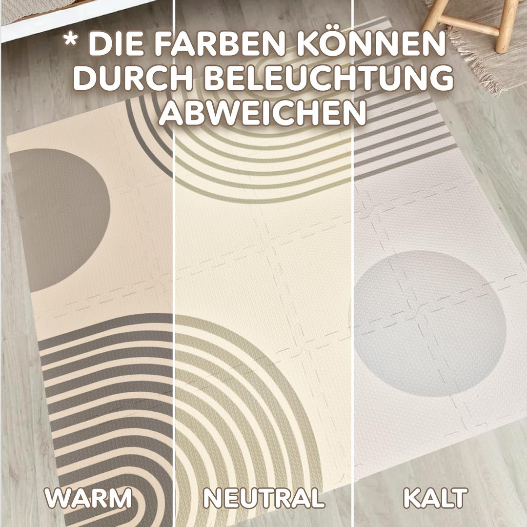 Cateam Weiche Eva-Schaumstoff-Puzzlematte für Babys und Kinder für den Boden - Ineinandergreifende F
