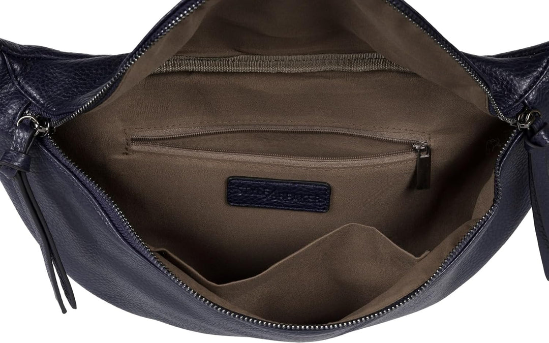 styleBREAKER Damen Halbmond Crossbody Schultertasche, abnehmbarer verstellbarer Schultergurt, Einfar