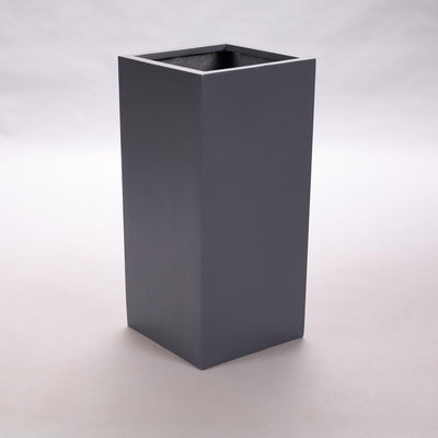 Elegant Einrichten Pflanzkübel Fiberglas säule 30x30x60cm anthrazit metallic
