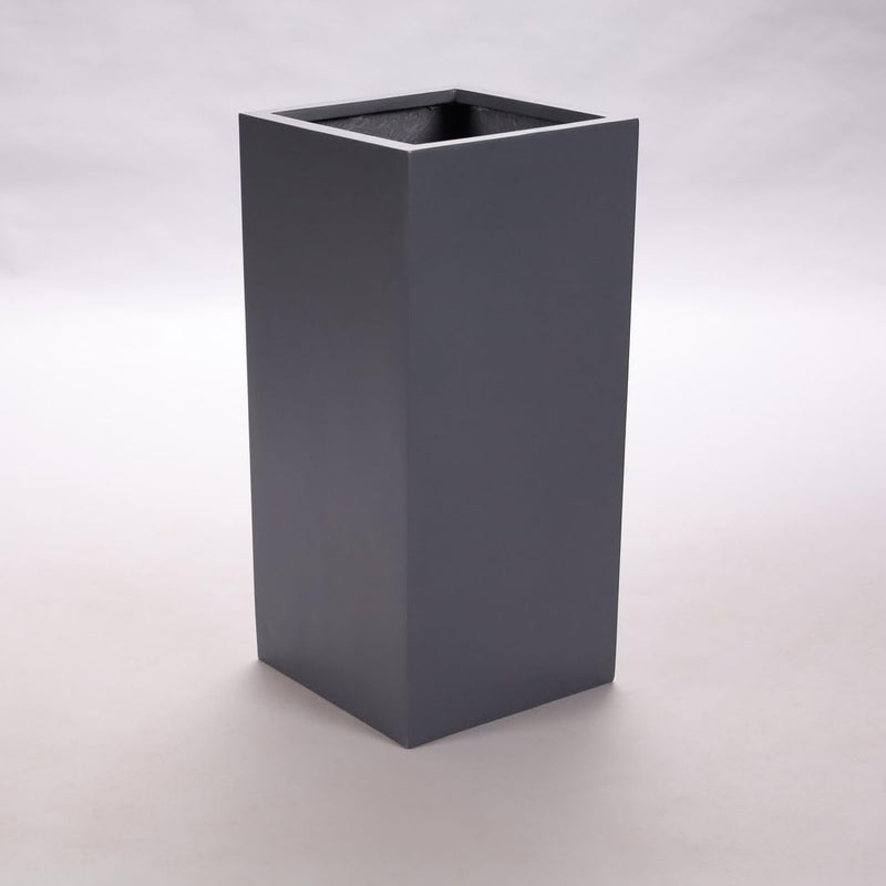 Elegant Einrichten Pflanzkübel Fiberglas säule 30x30x60cm anthrazit metallic