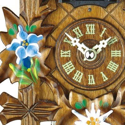 Trenkle Quarz Kuckucksuhr 5-Laub, Vogel, mit Musik, in Geschenkverpackung TU 411 QM KSV
