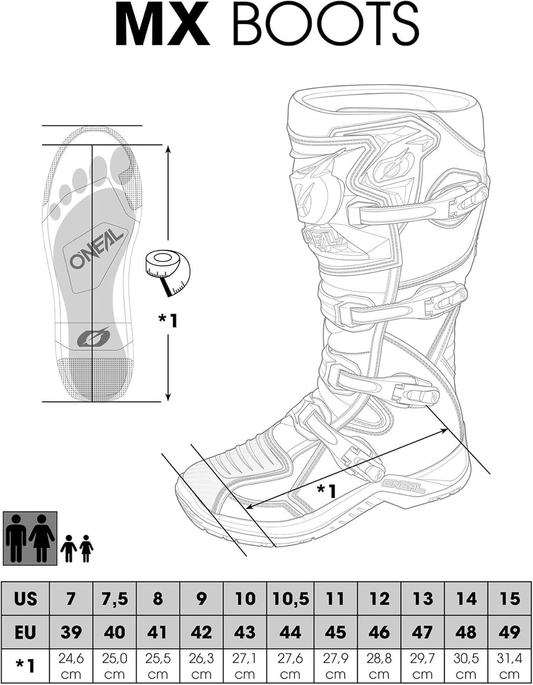 O'NEAL | Motorradstiefel | Enduro Adventure | Robuster & wasserdichter Tourenstiefel, Metallverstärk