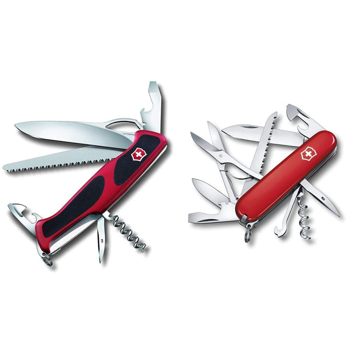 Victorinox Taschenmesser Ranger 79 M Grip, 130 mm, rot/schwarz &, Taschenmesser, Huntsman, 91 mm, ro
