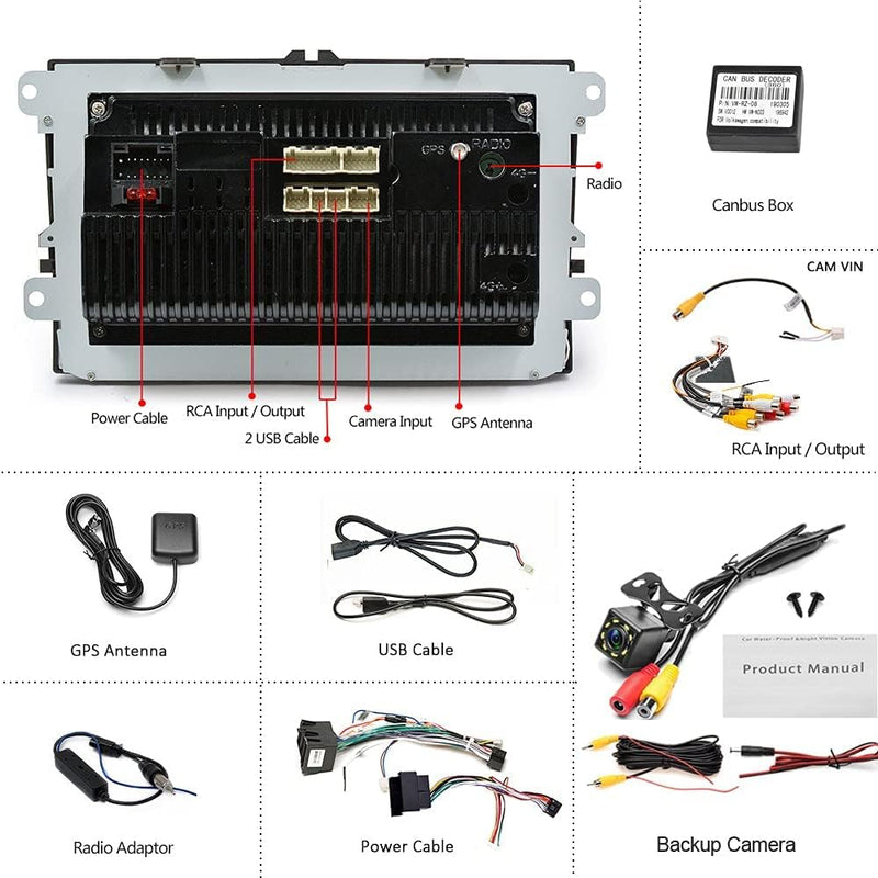 Podofo für VW Android Autoradio GPS 9 Zoll Touchscreen Bluetooth Autoradio Auto Radio Player für SEA