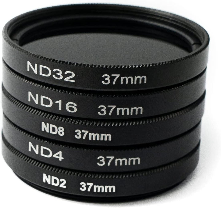 SYSTEM-S ND Filter Set 37 mm Neutraldichte mit Hülle und Tasche für iPhone 14