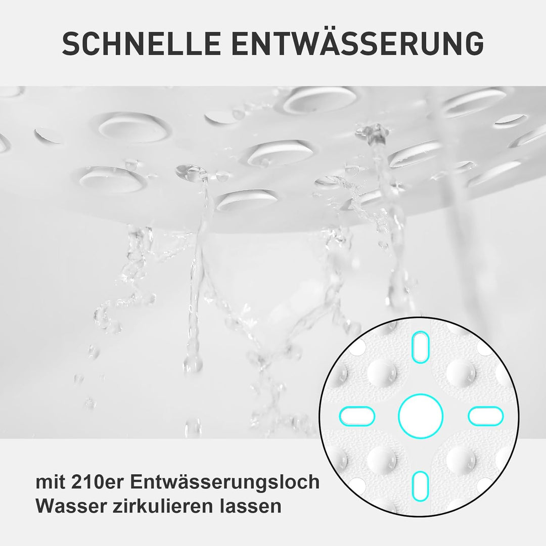 XIYUNTE Gross Duschmatte rutschfest Anti Schimmel - 70x70cm XL Quadratische rutschfeste Duschmatten
