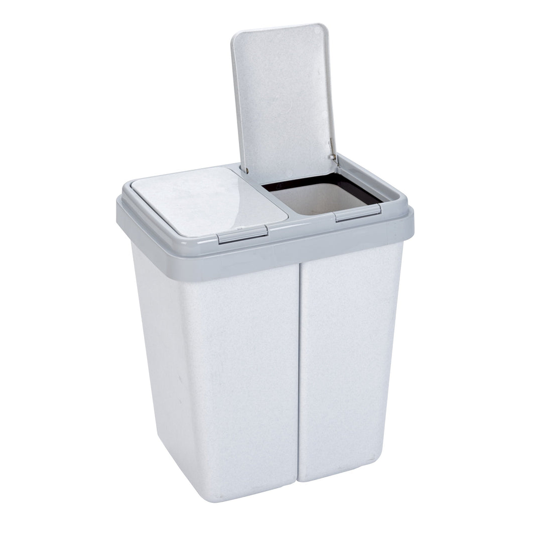 axentia 235168 Zweimer Müllbehälter, Kunststoff, grau A 1 - Pack, A 1 - Pack