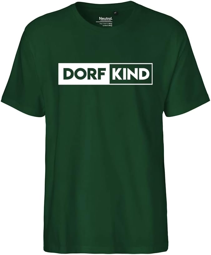 Hellweg Druckerei Herren T-Shirt Dorfkind Modern Bio Baumwolle Fairtrade Oberteil Grösse S-3XL für e