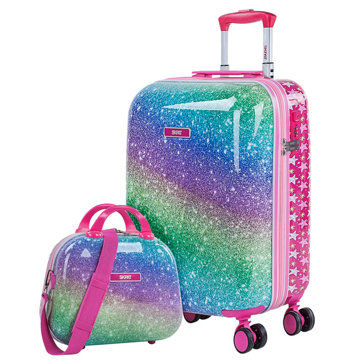 SKPAT - Kinderkoffer Mädchen - Kinder Kofferset. Kinderkoffer mit Rollen - 4 Rädrig Reisekoffer Kind