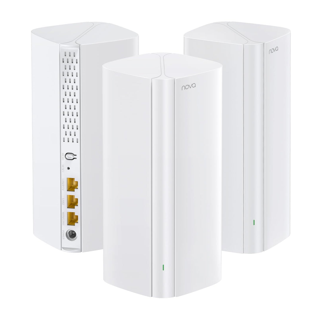 Tenda Nova MX12 Mesh WLAN WiFi 6 System - AX3000 Dual Band [Reichweite bis zu 650m² &amp; 160 Geräte] -