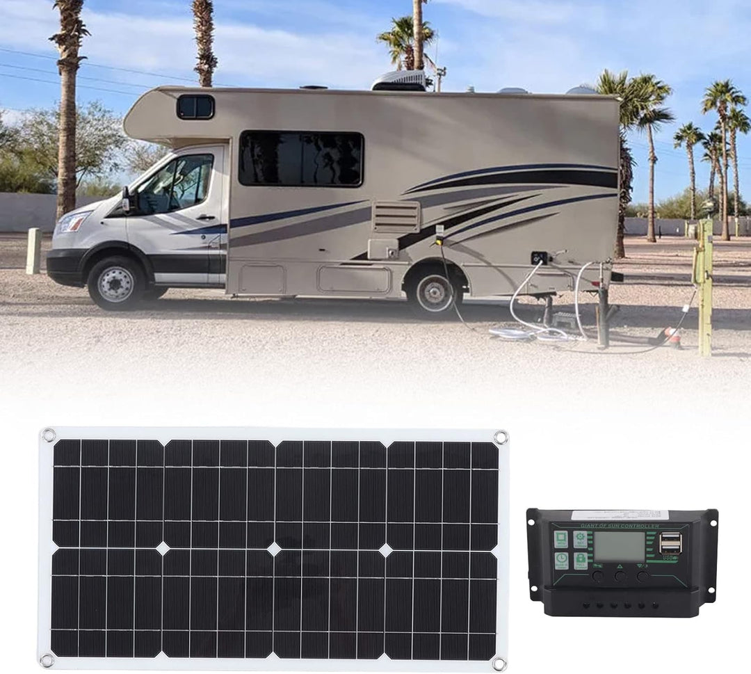 Solarmodul-Kit, 250 W 12 V/24 V Wasserdichtes Tragbares Solarmodul-Starter-Kit mit 250 W Monokristal