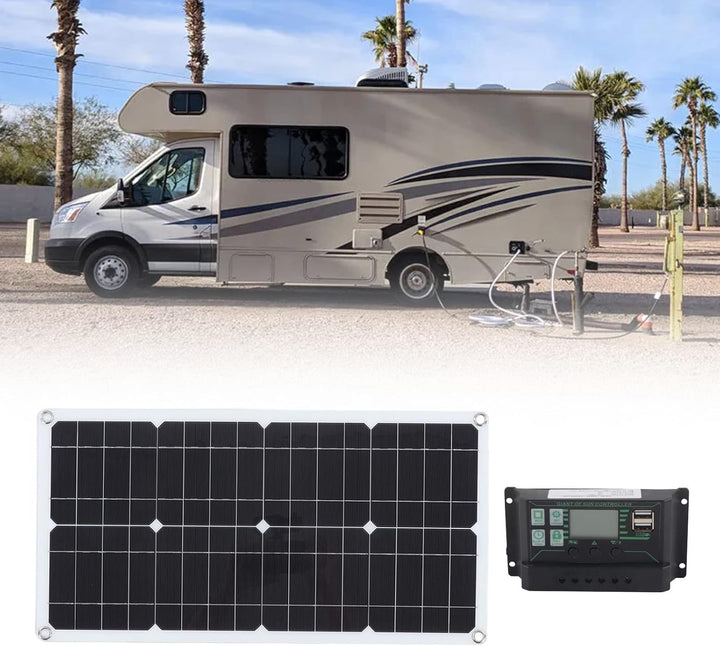 Solarmodul-Kit, 250 W 12 V/24 V Wasserdichtes Tragbares Solarmodul-Starter-Kit mit 250 W Monokristal