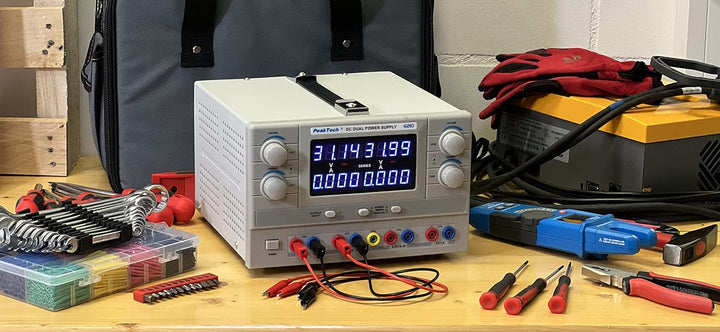 PeakTech Digtial Doppel Labornetzteil - Labornetzgerät 0-30V / 0-5A DC, stabilisiert, linear regelba
