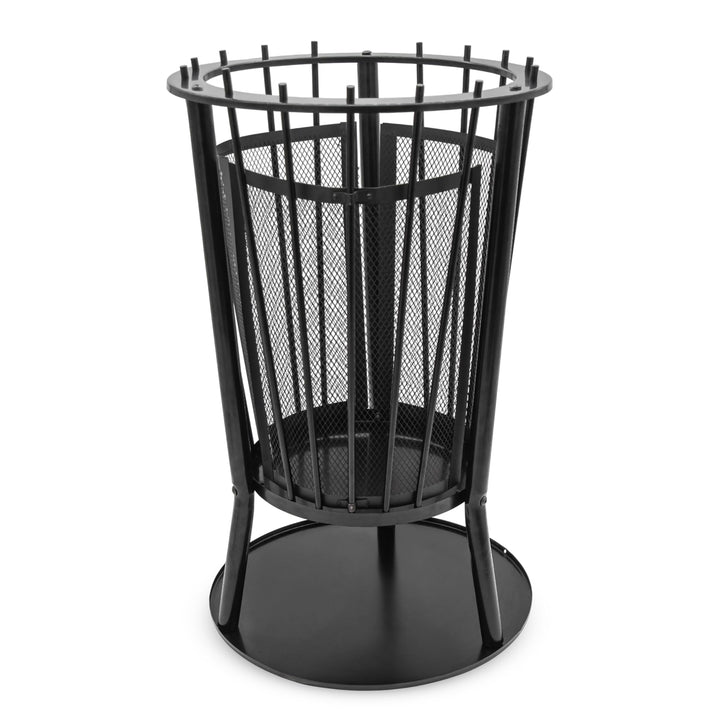 Spetebo Feuerkorb aus Eisen mit Funkenschutz - 60 x 40 cm - Feuerstelle Eisenschale Gartenfeuer Feue