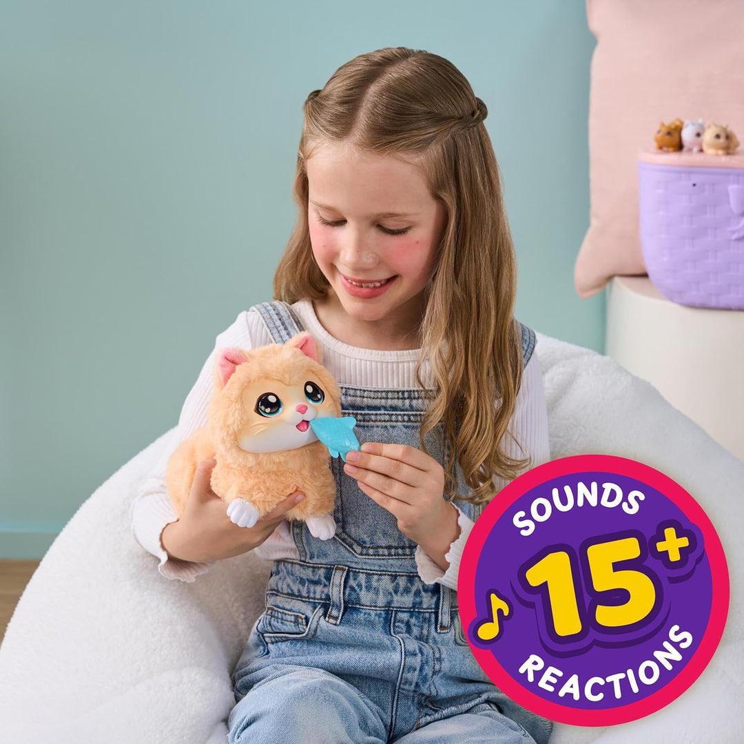 Little Live Pets Mama Surprise Kittens, interaktive Mama mit über 15 Geräuschen und Reaktionen, 3 Üb