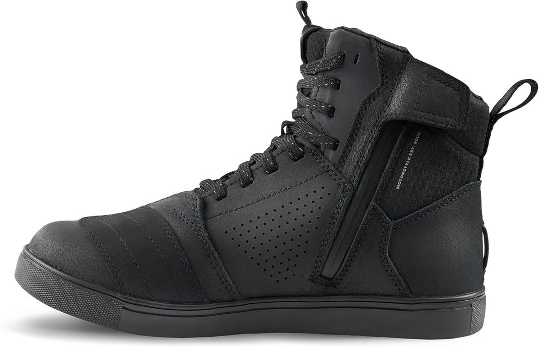 SHIMA Rebel 2.0 Motorrad Schuhe Herren Leder Belüftet Motorradstiefel Protektoren Sneaker Rutschfest