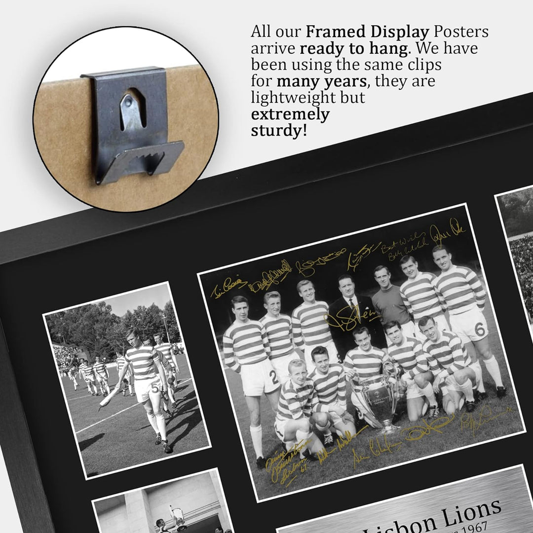 HWC Trading FR A3 Celtic Lissabon Lions 1967 UEFA Euro Cup Gewinner, Autogramm, signiert, für Fussba