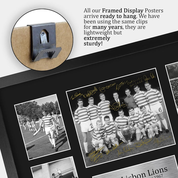HWC Trading FR A3 Celtic Lissabon Lions 1967 UEFA Euro Cup Gewinner, Autogramm, signiert, für Fussba