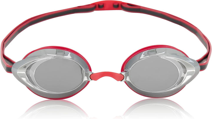 Speedo Vanquisher 2.0 Schwimmbrille, Panorama, blendfrei, beschlagfrei, mit UV-Schutz Speedo Rot, Sp