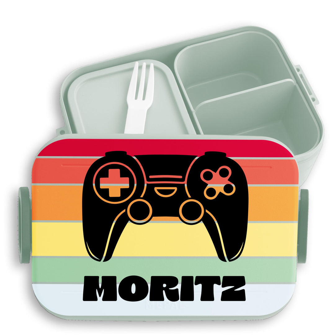 Kinder Bento Box Midi Lunchbox für Mepal Bentobox - Gaming - Controller Gamepad Game - 900 ml - Sage