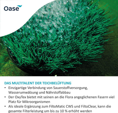 Oase 50443 Teichbelüfter OxyTex 400 & 57063 Teichbelüfter AquaOxy 500 geeignet für Teiche bis zu 5 m