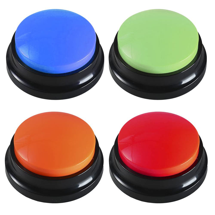 Buzzer Mit Aufnahmefunktion Hunde, 4 Stück Answer Buzzers Hund, Buzzer mit Sound Hund, Answer Buzzer