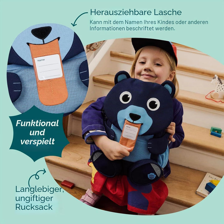 Affenzahn Kinderrucksack Grosser Freund | Kindergartenrucksack für Kinder von 3 bis 5 Jahren mit fun