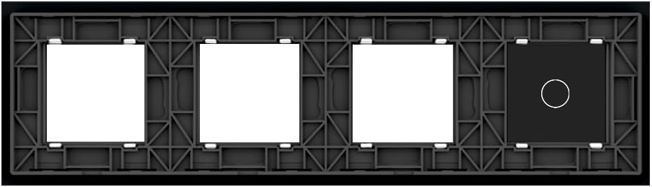 LIVOLO Glas Touch Lichtschalter Funkschalter Steckdosen Wechselschalter uvm in schwarz (nur Rahmen:
