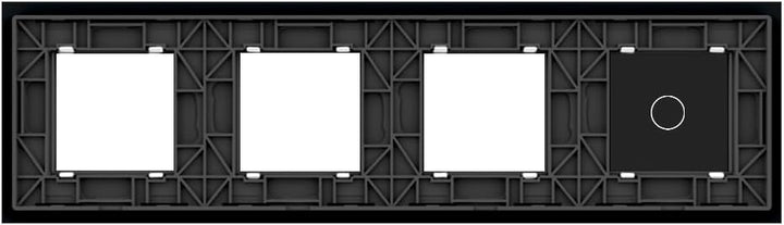 LIVOLO Glas Touch Lichtschalter Funkschalter Steckdosen Wechselschalter uvm in schwarz (nur Rahmen: