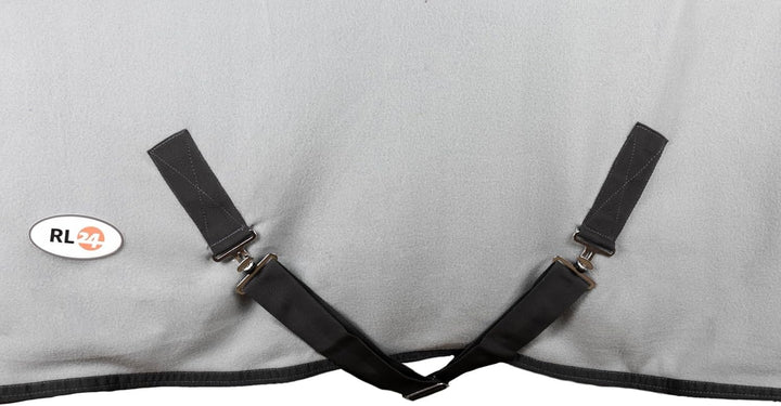 RL24 - Abschwitzdecke mit Kreuzgurt Basicline - Pferdedecke mit Schweifriemen & Widerristpolster - a