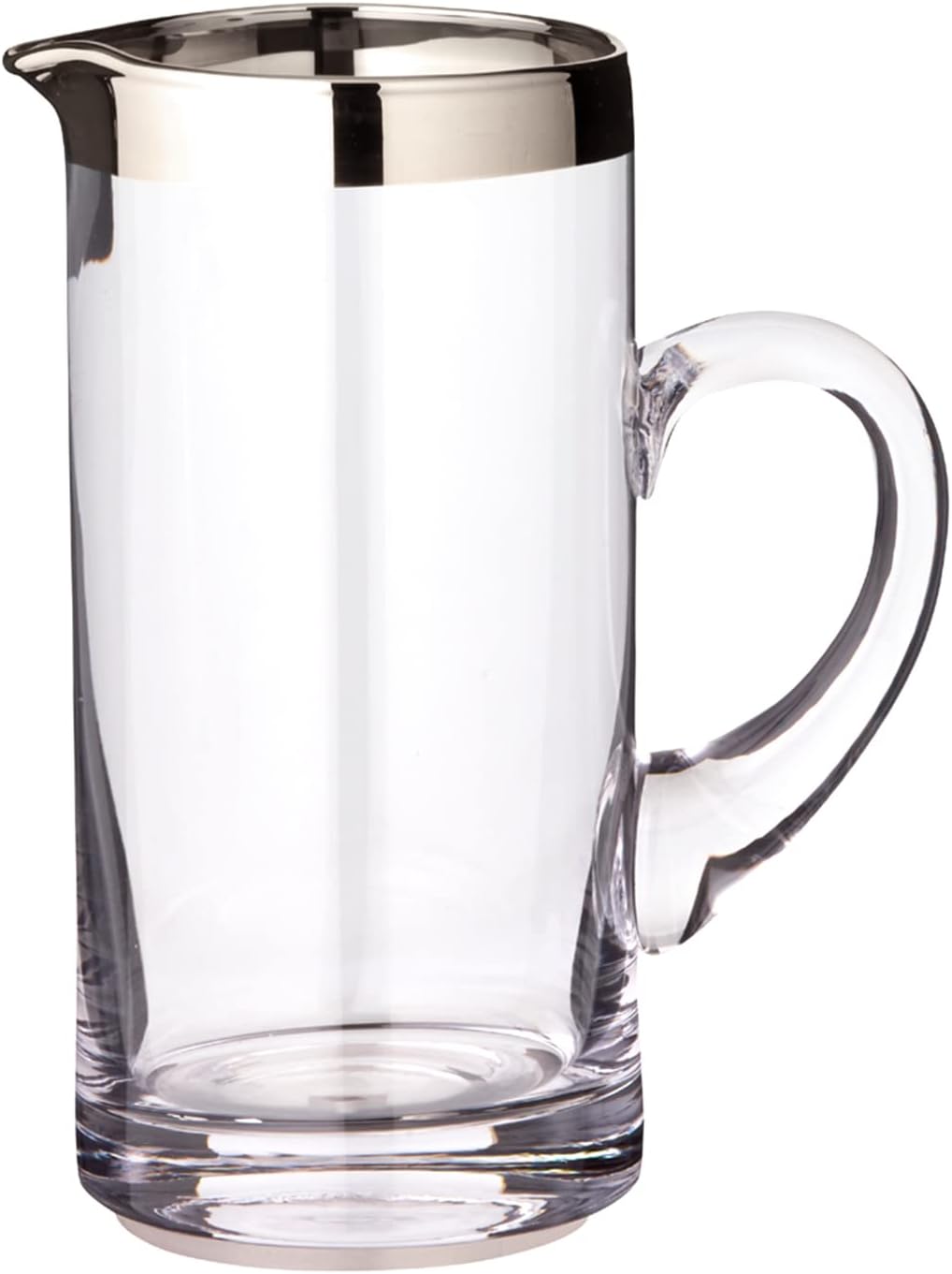 EDZARD Krug Robert, mundgeblasenes Kristallglas mit Platinrand, Höhe 20 cm, Durchmesser 10 cm, Fassu