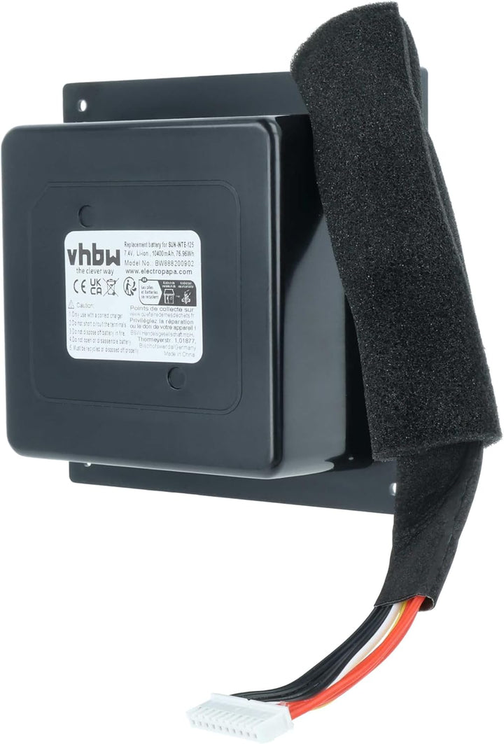vhbw Akku Ersatz für JBL 2INR19/66/4, GSP-ICR2S4P-PB350A, SUN-INTE-125, GSP-2S4P-PB350B für Lautspre