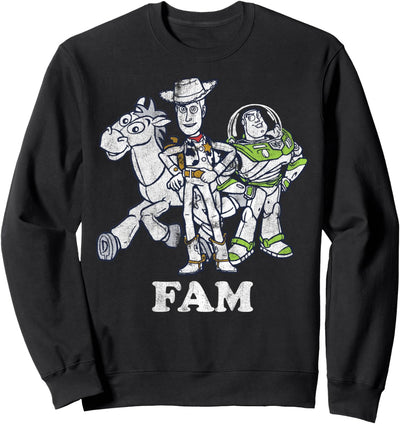 Disney Pixar Toy Story Woody & Buzz Fam Poster Sweatshirt