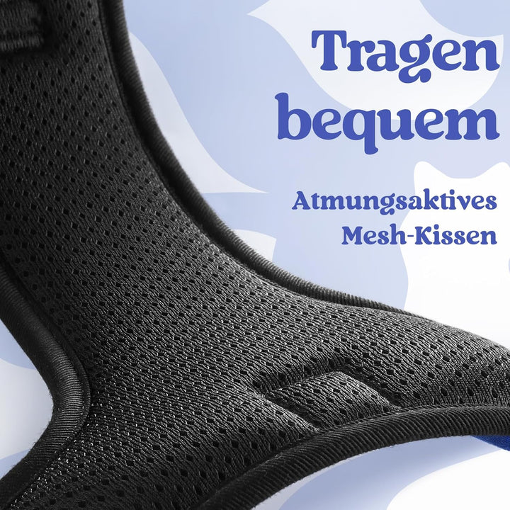 rabbitgoo Hundegeschirr Grosse Hunde, Verstellbare Geschirr Hund ohne Zug & Würgen, Anti Zug Hundege