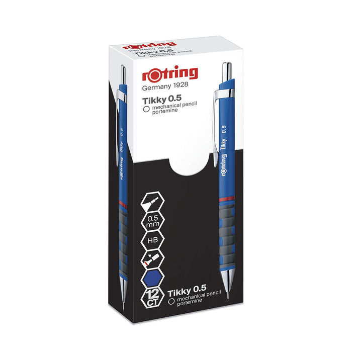 rOtring Tikky Druckbleistift farblich gekennzeichnet | 0,5 mm | Blaue Schaft | 12er-Box Blue 1 stück
