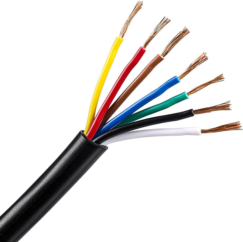 AOHEWEI 7 adriges Kabel für Anhänger 10m Schleppkabel 7 adriges Anhängerkabel schwarz für Caravan LK