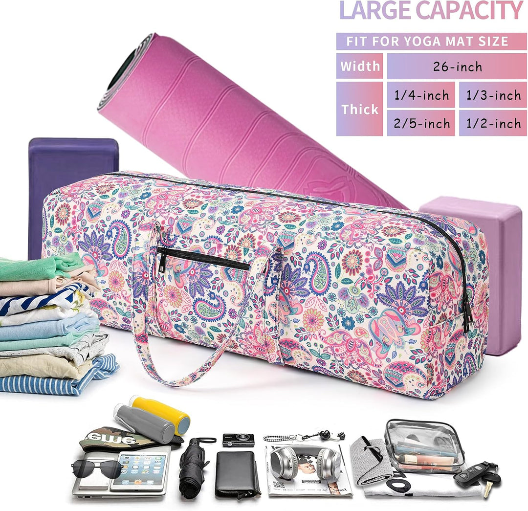 Boulder Bee Yogamatten-Tasche, grosse Tragetasche für Yogamatten mit Nasstasche, Yoga-Geschenke, Tur