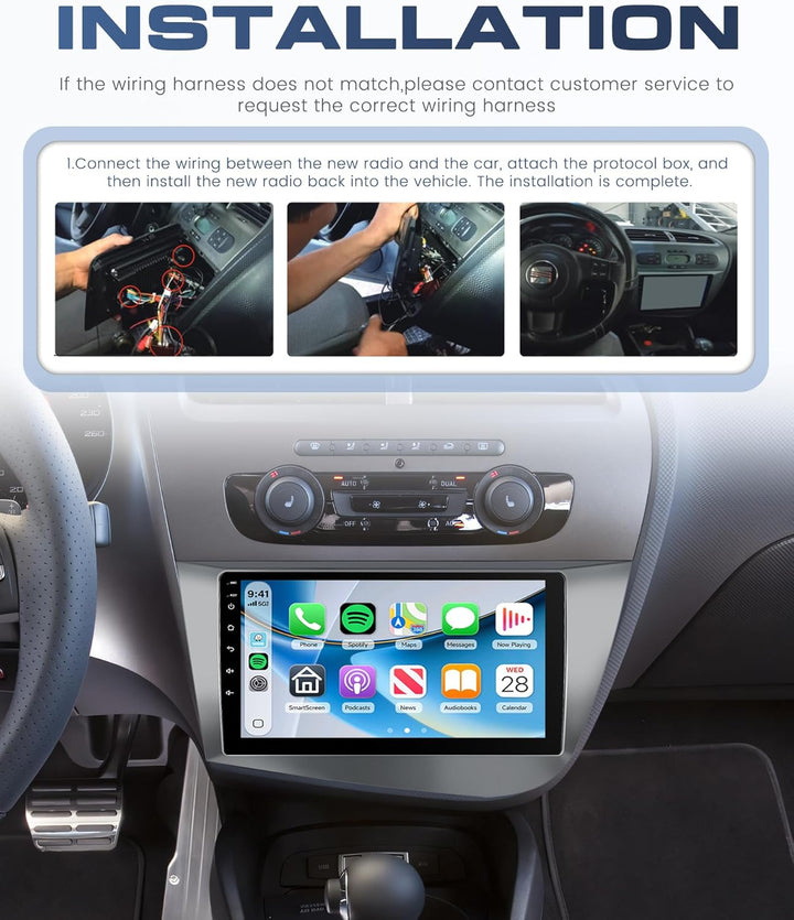 6G+128G 8 Core Rimoody Autoradio Android für SEAT León MK2 2005-2012 Carplay Wireless 9" Radio Auto