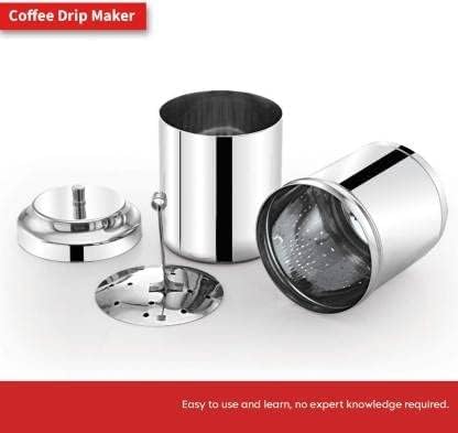 South Indian Filter Coffee Maker - 200ML Capacity, Stainless Steel Madras Kaapi Kappi Drip Decoction
