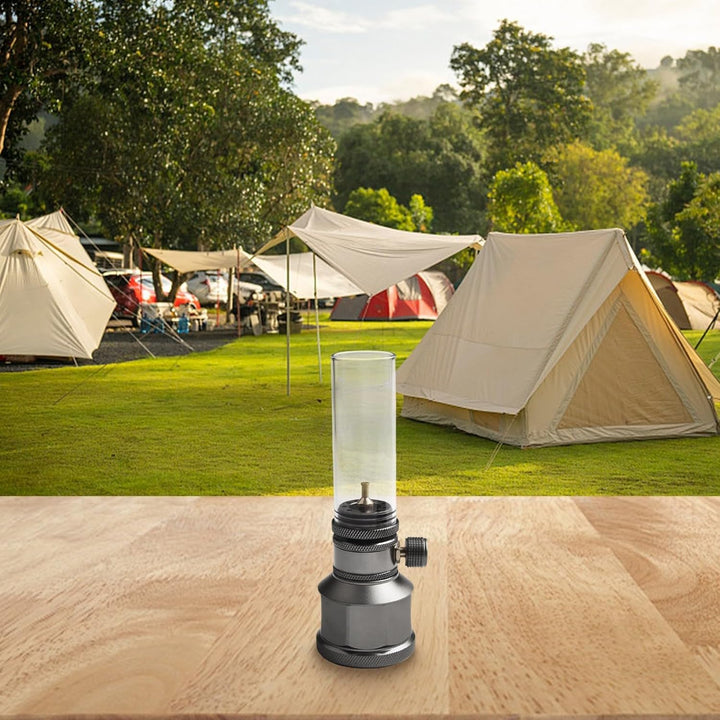Outdoor Camping Gaslaterne Kerzenlicht Kit mit leerer Tank-Verlängerungsstange, Gaslaterne, Zeltlamp