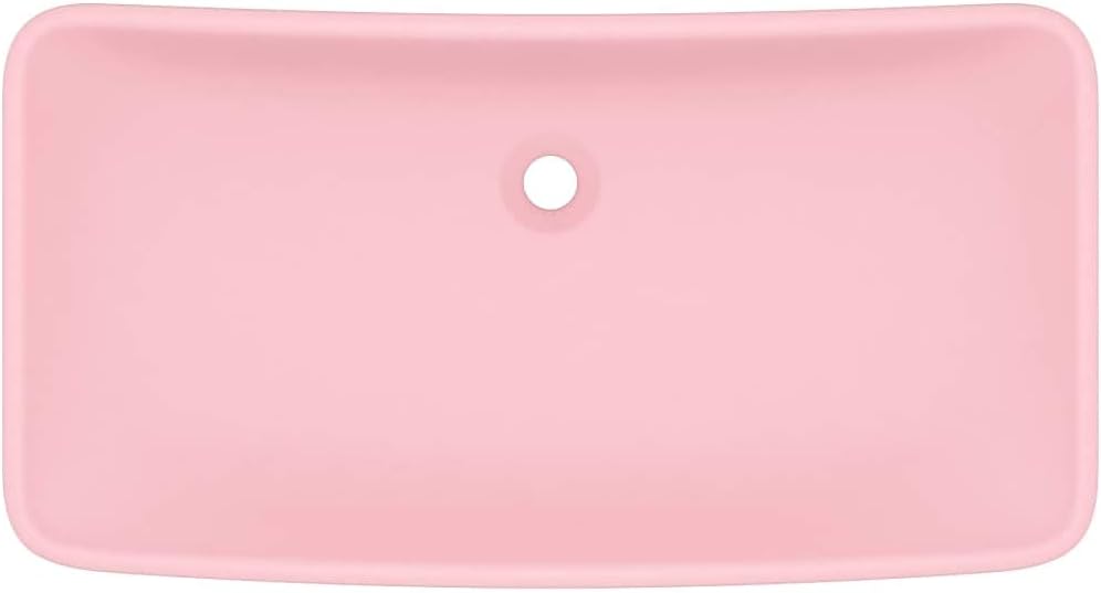 vidaXL Luxus-Waschbecken Rechteckig Matt Rosa 71x38 cm Keramik