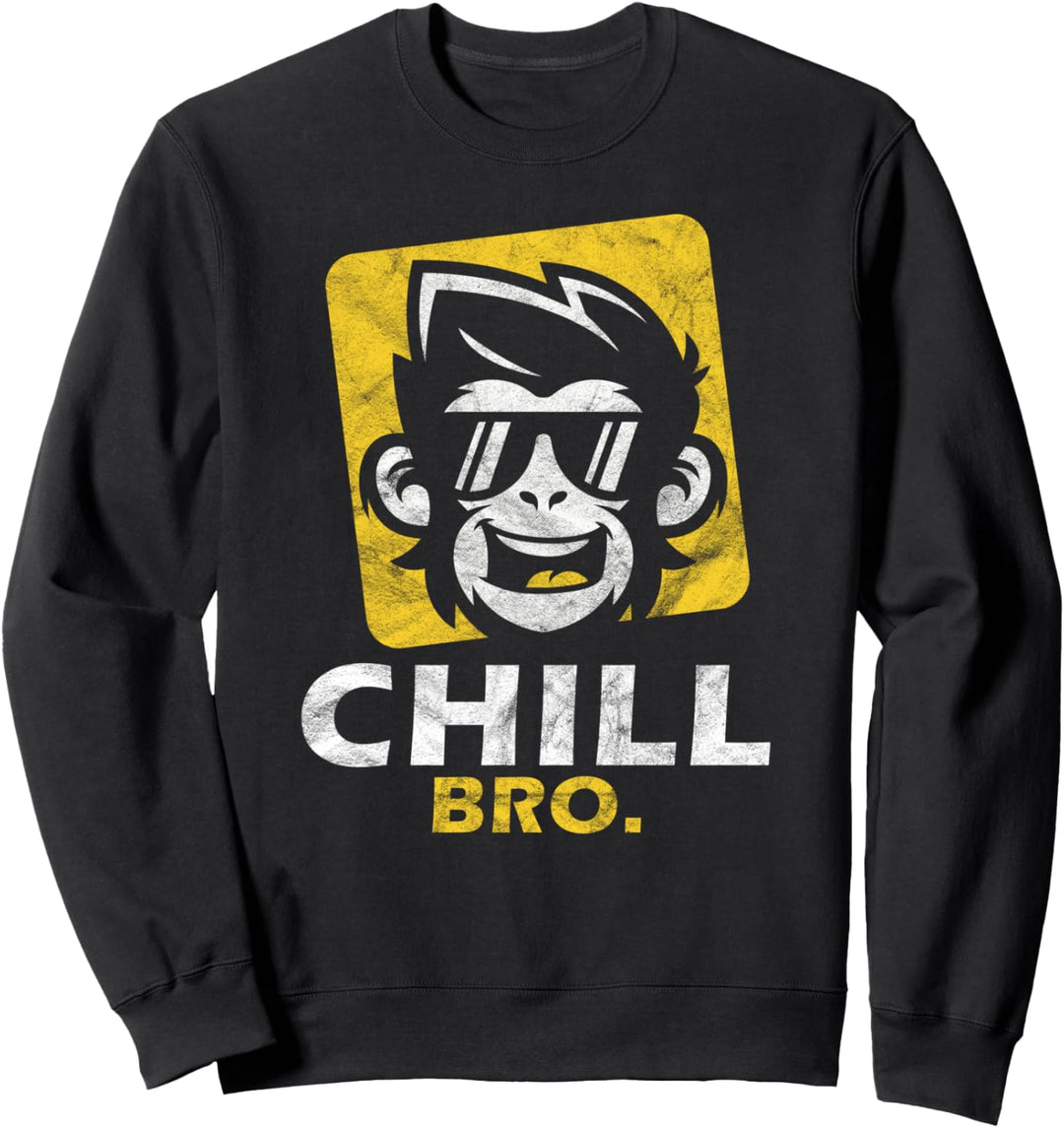 Chill Bro - Lustiger Affe mit Sonnebrille Geschenkidee Sweatshirt
