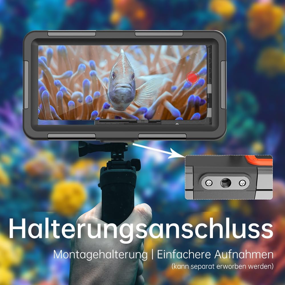 Unterwasser-Tauchgehäuse für iPhone, Samsung Galaxy, Huawei Xiaomi Redmi Smartphones, Professionelle