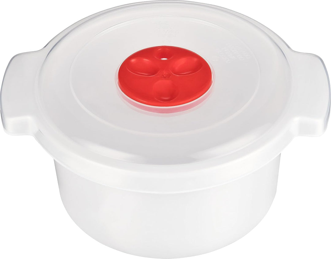 Kigima Mikrowellen - Kochtopf - Starter -Set 3-teilig Töpfe 0,5L, 1L, 2L Weiss, Töpfe 0,5L, 1L, 2L W